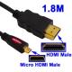 Cablu Micro HDMI - HDMI pentru telefoane, camere video, aparate foto, smartphones